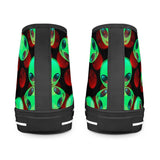 Aliens - Black High Top Canvas Shoes