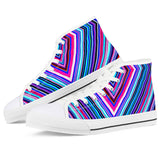 Illusions - White High Top Canvas Shoes