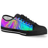 Drip - Black Low Top Canvas Shoes