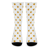 Orange Cartoon -  Drawing Pattern Design Crew Socks