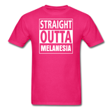 Straight Outta Melanesia Unisex Tee - fuchsia