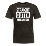 Straight Outta Melanesia Unisex Tee - mineral black