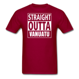 MFD Straight Outta Vanuatu Tee - dark red