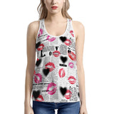 Lips Womens I-shaped Tank