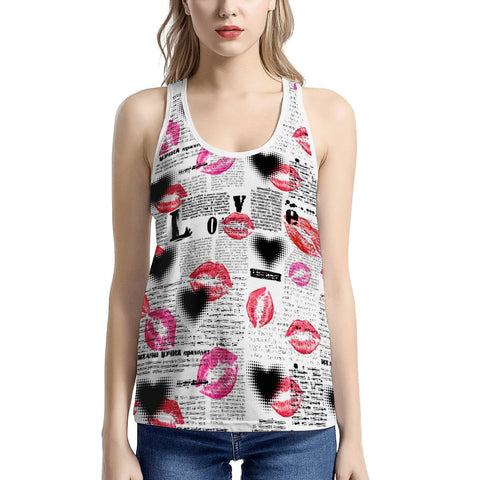 Lips Womens I-shaped Tank