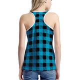 Blue Plaid - Women's Racerback Tank