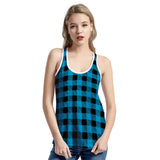 Blue Plaid - Women's Racerback Tank