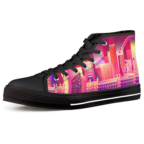 London eye Black High Top Canvas Shoes