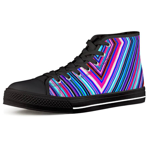 Illusions - Black High Top Canvas Shoes