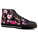 Cupid Black High Top Canvas Shoes