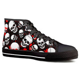 Bloody Bones - Black High Top Canvas Shoes