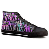 Live Laugh Love Black High Top Canvas Shoes