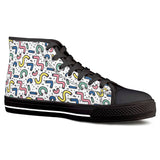 Gettin' Jiggy - Black High Top Canvas Shoes