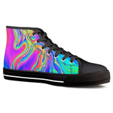 Drip - Black High Top Canvas Shoes