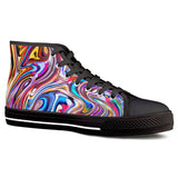 Lucid Dream - Black High Top Canvas Shoes