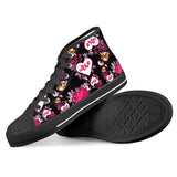 Cupid Black High Top Canvas Shoes