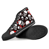 Bloody Bones - Black High Top Canvas Shoes