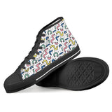 Gettin' Jiggy - Black High Top Canvas Shoes