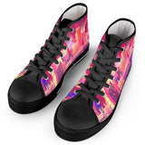 London eye Black High Top Canvas Shoes