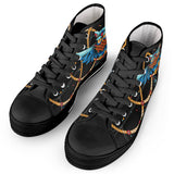 owl Black High Top Canvas Shoes