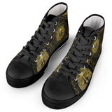 lion Black High Top Canvas Shoes