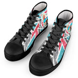 Bulldog Black High Top Canvas Shoes