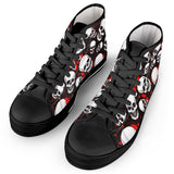 Bloody Bones - Black High Top Canvas Shoes