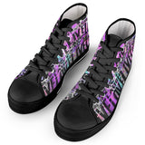 Live Laugh Love Black High Top Canvas Shoes