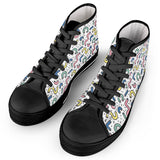 Gettin' Jiggy - Black High Top Canvas Shoes