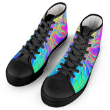 Drip - Black High Top Canvas Shoes