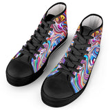 Lucid Dream - Black High Top Canvas Shoes