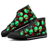 Aliens - Black High Top Canvas Shoes