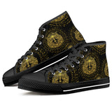 lion Black High Top Canvas Shoes