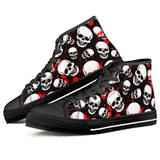 Bloody Bones - Black High Top Canvas Shoes