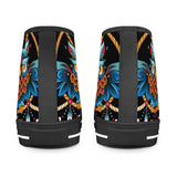 owl Black High Top Canvas Shoes