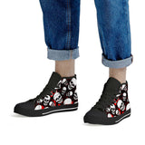 Bloody Bones - Black High Top Canvas Shoes