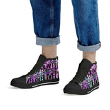 Live Laugh Love Black High Top Canvas Shoes