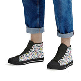 Gettin' Jiggy - Black High Top Canvas Shoes