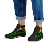 Rasta - Black High Top Canvas Shoes