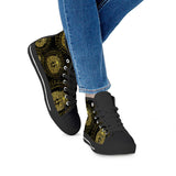 lion Black High Top Canvas Shoes