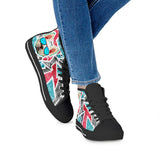 Bulldog Black High Top Canvas Shoes