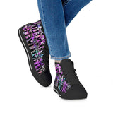 Live Laugh Love Black High Top Canvas Shoes