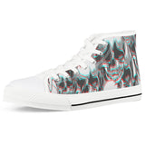 Skull melt - White High Top Canvas Shoes