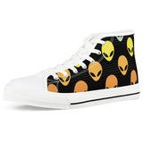 Alien Invasion - White High Top Canvas Shoes