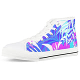 Summer Vibes - White High Top Canvas Shoes