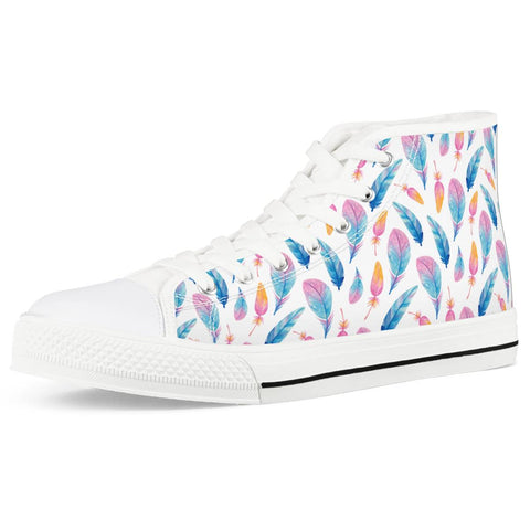 Fly Away - White High Top Canvas Shoes