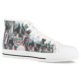 Skull melt - White High Top Canvas Shoes