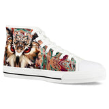 owl White High Top Canvas Shoes