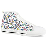 Gettin' Jiggy - White High Top Canvas Shoes