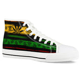 Rasta - White High Top Canvas Shoes